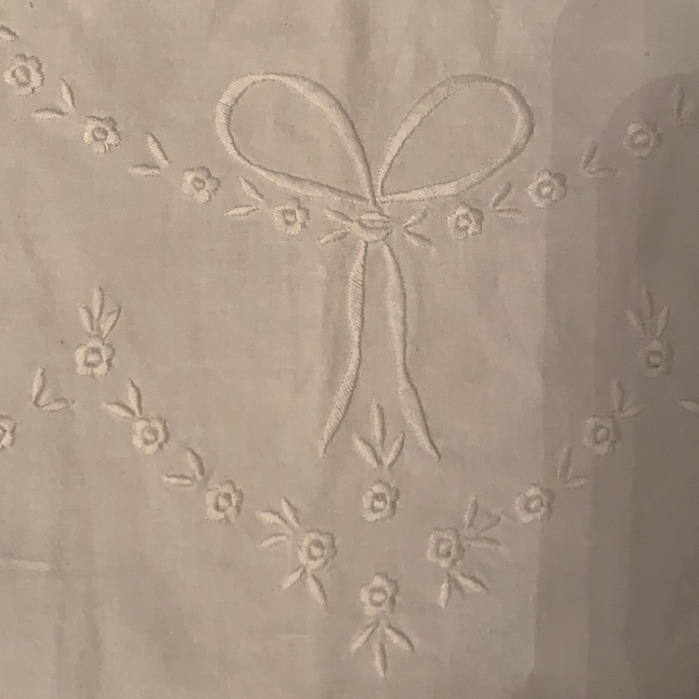 Euro Sham with embroidery